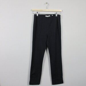 Vince High Rise Slim Fit Pull-On Ponte Pants Women XS Black Viscose Blend 326